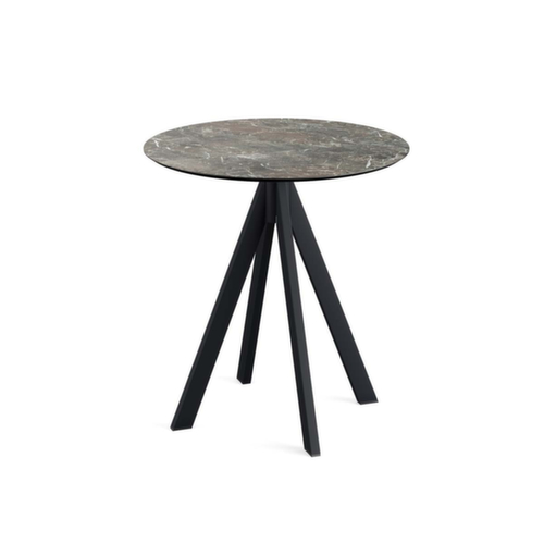 VEBA Table de bistro Essentials Infinity, Ø 700 mm, panneau Galaxy Marble  L