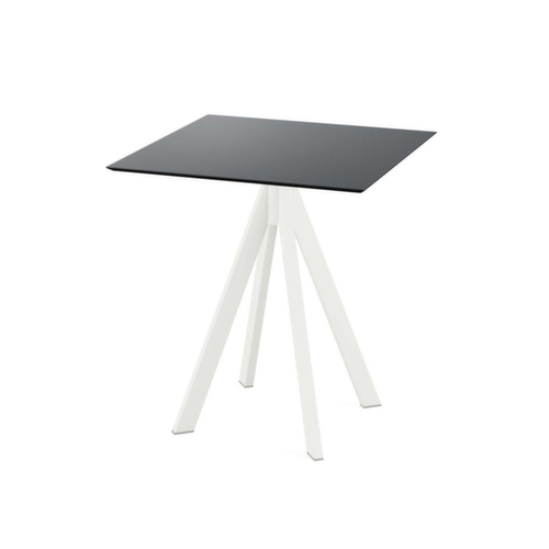 VEBA Table de bistro Essentials Infinity, largeur x profondeur 700 x 700 mm, panneau noir  L