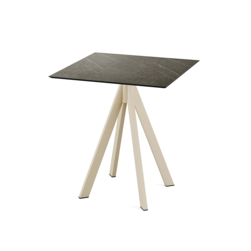 VEBA Table de bistro Essentials Infinity, largeur x profondeur 700 x 700 mm, panneau Midnight Marble  L