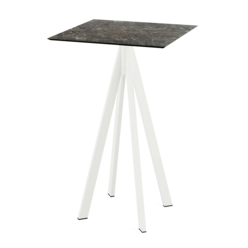 VEBA Table haute Essentials Infinity, largeur x profondeur 700 x 700 mm, panneau Galaxy Marble  L