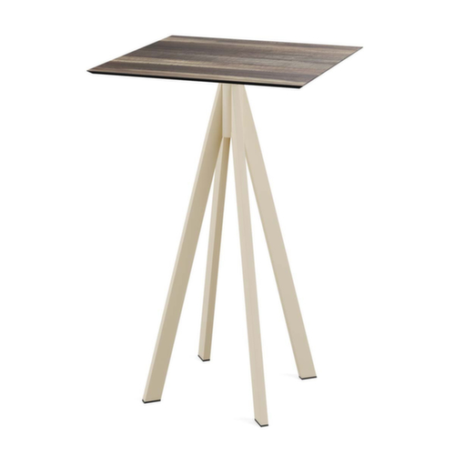 VEBA Table haute Essentials Infinity, largeur x profondeur 700 x 700 mm, panneau bois tropical  L