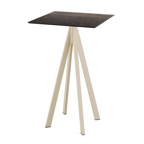 VEBA Table haute Essentials Infinity, largeur x profondeur 700 x 700 mm, panneau bois délavé  L