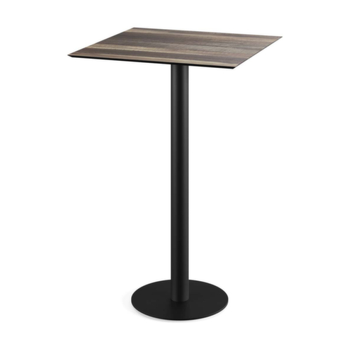 VEBA Table haute Essentials Urban, largeur x profondeur 700 x 700 mm, panneau bois tropical  L