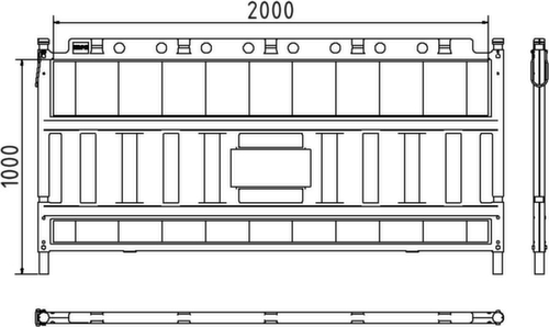 Schake Barrière NOX, hauteur x longueur 1000 x 2000 mm  L