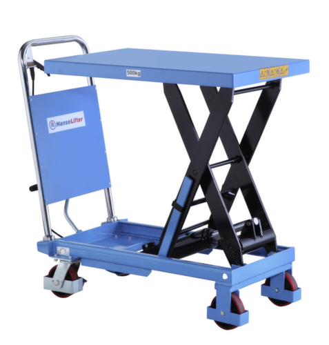 Hanselifter Table élévatrice avec entraînement manuel, 500 kg force, 855x500 mm  L