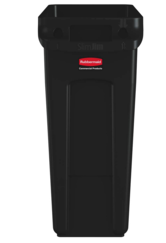 Rubbermaid Collecteur de recyclage Slim Jim® avec conduits d'air, 60 l, noir  L