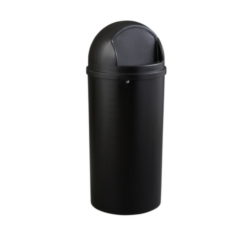 Rubbermaid Poubelle coupe-feu Marshal® Classic, 57 l, noir, couvercle noir  L