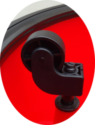 UDOBÄR Marchepied sur roulettes pour fortes sollicitations, plastique, RAL3020 rouge signalisation  L