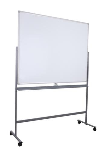 UDOBÄR Tableau blanc mobile utilisation double face avec surface d'écriture rotative, hauteur x largeur 1865 x 1280 mm