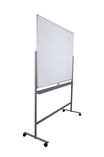 UDOBÄR Tableau blanc mobile utilisation double face avec surface d'écriture rotative, hauteur x largeur 1865 x 1280 mm  L