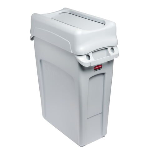 Rubbermaid Couvercle oscillant Slim Jim® pour collecteur de recyclage, gris  L