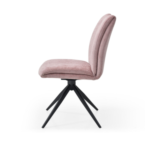 Bisley Siège visiteur Easy Meet F 720 avec dossier capitonné, assise tissu (100 % polyester), rose pastel  L