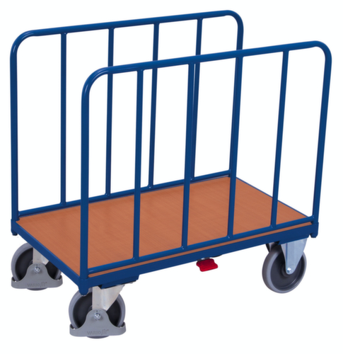 VARIOfit Wagon à paroi longitudinale tubulaire, force 500 kg, plateau longueur x largeur 1060 x 660 mm  L