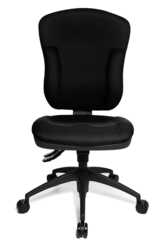 Topstar Siège de bureau pivotant avec assise galbée et capitonnage très épais, noir  L