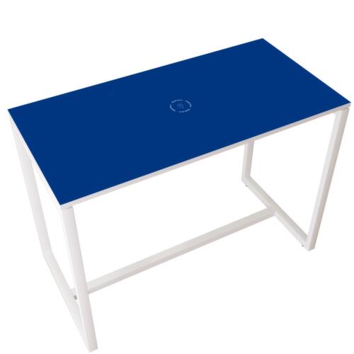 Paperflow Table haute easyDesk, largeur x profondeur 1140 x 750 mm, panneau bleu  L