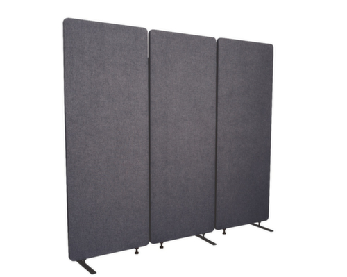 UDOBÄR kit pour cloison acoustique démontable RECLAIM, hauteur x largeur 1680 x 1830 mm, paroi gris ardoise  L