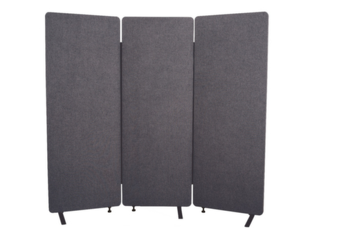 UDOBÄR kit pour cloison acoustique démontable RECLAIM, hauteur x largeur 1680 x 1830 mm, paroi gris ardoise  L