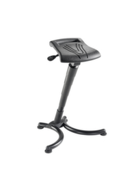 meychair Aide à la station debout Assistent Futura AF5 avec colonne inclinée, hauteur d’assise 670 - 910 mm, piètement RAL9005 noir foncé