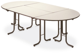 Table pliante à combiner, largeur x profondeur 1200 x 700 mm, panneau gris clair