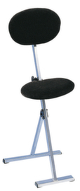 Kappes Siège assis-debout rabattable ErgoPlus® avec dossier, hauteur d’assise 550 - 900 mm, assise gris foncé