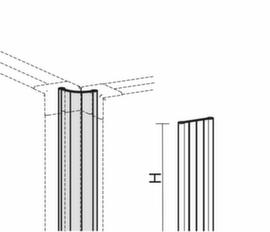 Gera raccord d'angle Pro pour séparateur, hauteur 600 mm