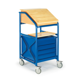 Rollcart Bureau mobile à tiroirs, RAL5010 bleu gentiane