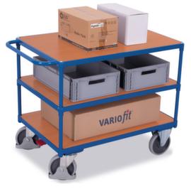 VARIOfit Chariot à plateaux 1000x600 mm, force 500 kg, 3 plateaux