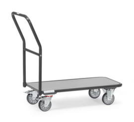 fetra Chariot avec barre de poussée GREY EDITION, force 250 kg, plateau longueur x largeur 850 x 450 mm