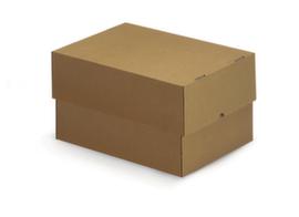 Caisse carton avec couvercle coiffant, 1 onde, 330 x 250 x 50 mm