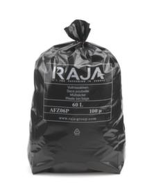 Raja Sac poubelle pour déchets lourds, 60 l, noir