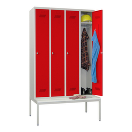 PAVOY Armoire vestiaire Basis avec banc, largeur de compartiment 300 mm