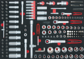 KS Tools SCS Jeu de douilles 1/4"+3/8"+1/2"