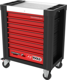 KS Tools PERFORMANCEplus P10 BLACK/ROT Chariot d'atelier avec 8 tiroirs