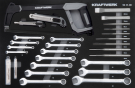 KRAFTWERK® Anneau de fourche/ Coup de poing/ Coupe. Outillage Inserts 46 pcs.