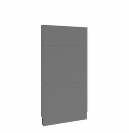 cloison acoustique démontable Mobil élément de liaison, hauteur x largeur 2500 x 1250 mm, paroi RAL7037 gris poussière