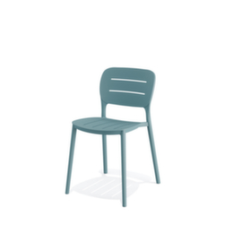 VEBA chaise de terrasse Essentials Propi, assise bleu, piètement 4 pieds