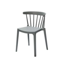 VEBA Chaise empilable Essentials Windson, assise vert, piètement 4 pieds