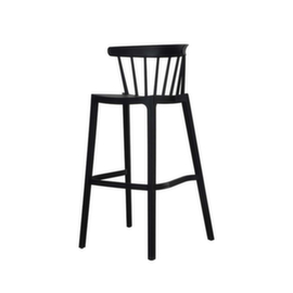 VEBA Tabouret de bar Essentials Windson, assise noir