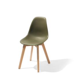 VEBA Chaise empilable Essentials Keeve, assise vert, piètement 4 pieds