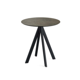 VEBA Table de bistro Essentials Infinity, Ø 700 mm, panneau Midnight Marble