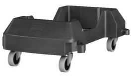 Rubbermaid Chariot roulant SlimJim pour collecteur de recyclage, pour 60 - 87 l bacs, polyéthylène noir