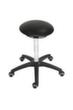 Tabouret pivotant, assise noir, roulettes