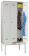 PAVOY Armoire vestiaire Basis gris clair avec banc + 3 compartiments, largeur de compartiment 300 mm