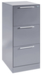 C+P Armoire pour dossiers suspendus avec poignées étrier, 3 extensions, RAL7035 gris clair/RAL7035 gris clair