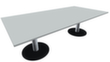 Gera Table de conférence Basis, largeur x profondeur 2400 x 1200 mm, panneau gris clair