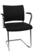 Topstar Fauteuil luge pour visiteurs capitonné Visit 20, assise tissu (100 % polypropylène), noir  S