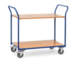 fetra Chariot de bureau, force 200 kg, 2 plateaux