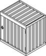 Säbu Box de stockage avec toit relevable  S