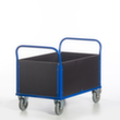 Rollcart Chariot quatre ridelles avec plateau antidérapant, force 1200 kg, plateau longueur x largeur 1200 x 770 mm  S