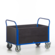 Rollcart Chariot quatre ridelles avec plateau antidérapant, force 1200 kg, plateau longueur x largeur 1200 x 770 mm  S